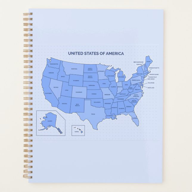 Illustration de carte minimale des États-Unis en b (Devant)