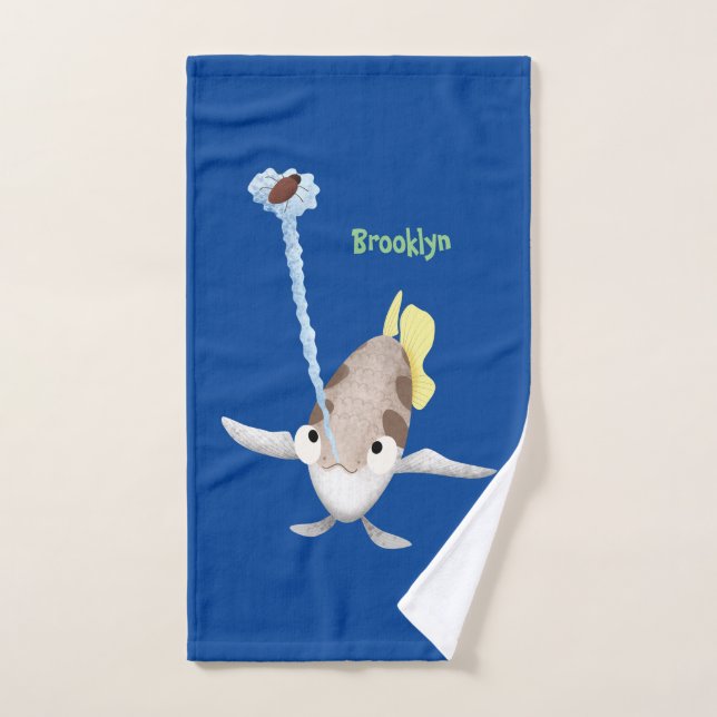 Illustration de cartoon de poisson-archer mignon (Serviette à main)