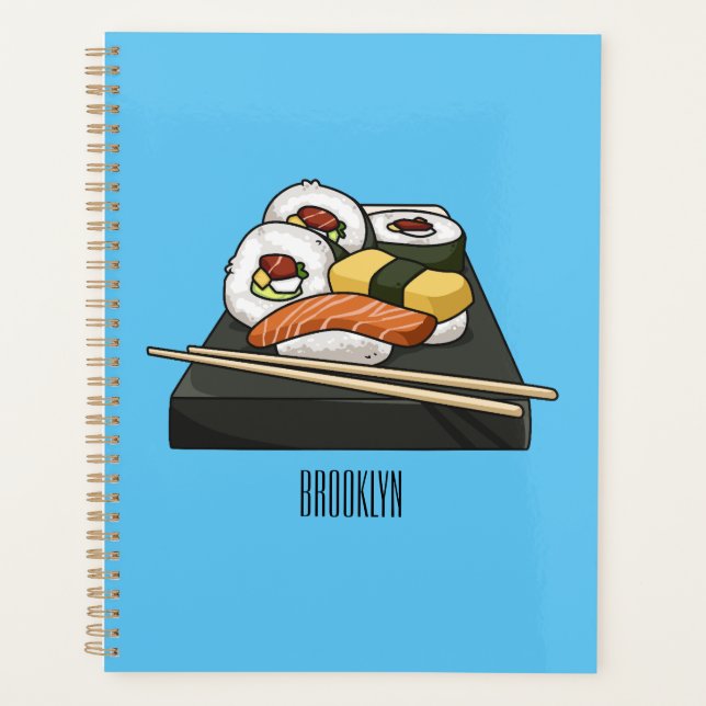 Illustration de cartoon de sushi  (Devant)