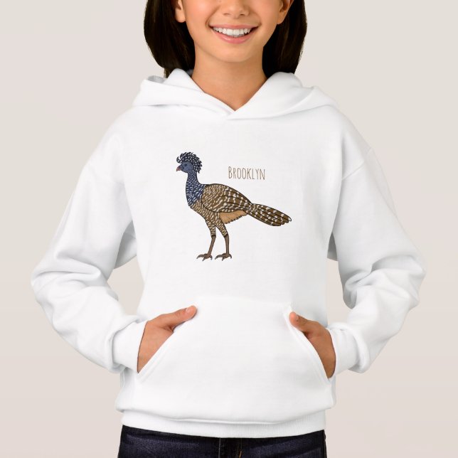 Illustration de cartoon d'oiseau grand curassow (Devant)