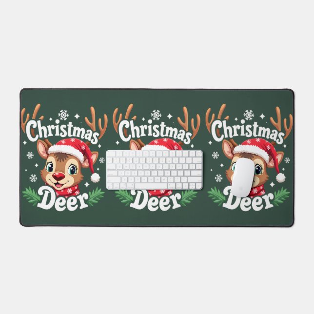 Illustration de cerf de Noël mignon (Clavier et souris)