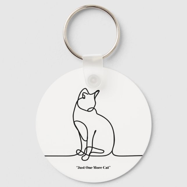 Illustration de chat mignon en porte-clés – Cadeau (Recto)