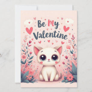 Illustration de chat mignon pour la Saint-Valentin