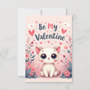 Illustration de chat mignon pour la Saint-Valentin