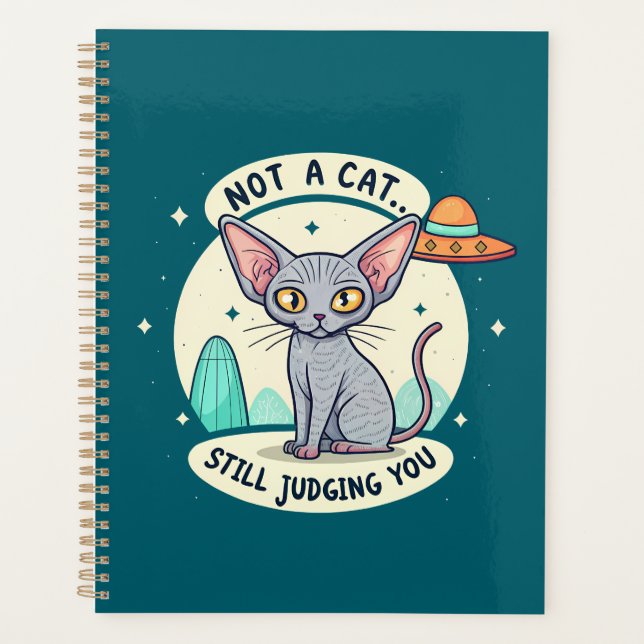 Illustration de chat Sphynx OVNI sarcastique (Devant)