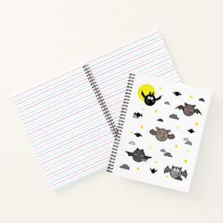 Illustration de chauve-souris adorable Carnet spir
