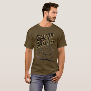 Illustration de cheval avec T-shirt typographique