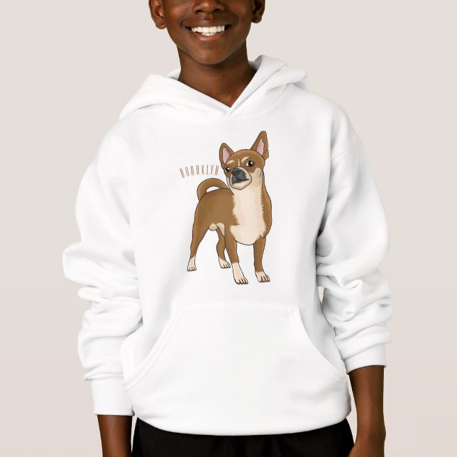 illustration de chien chihuahua de dessin animé (Devant)