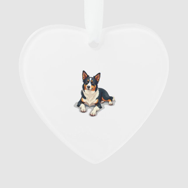 Illustration de chien de portrait de Border Collie (devant)