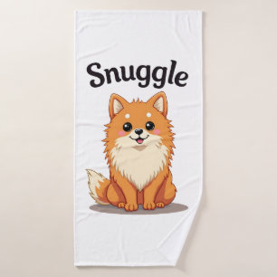 Illustration de chien mignon Pomeranian câlin vint