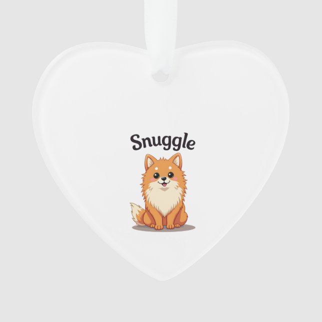 Illustration de chien mignon Pomeranian câlin vint (devant)