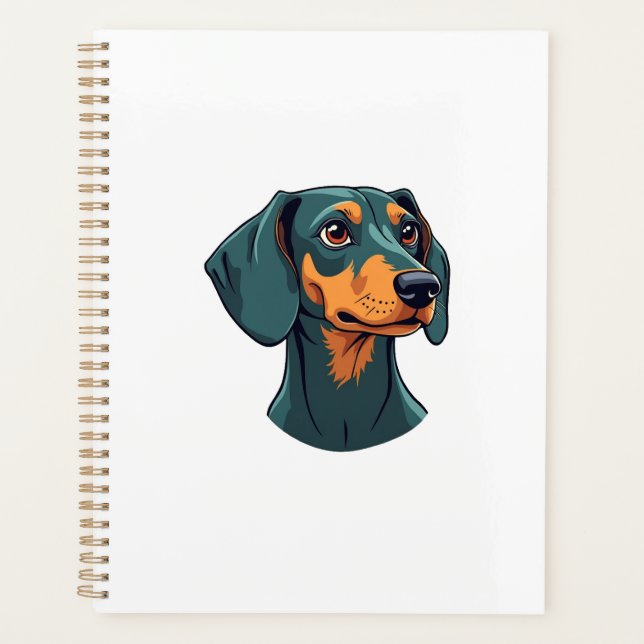 Illustration de chien rétro Art de portrait de tec (Devant)