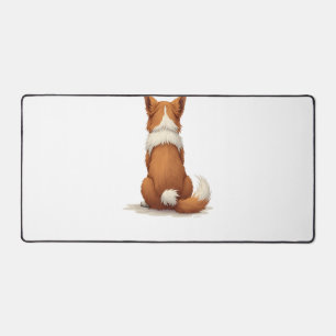 Illustration de chien vue arrière vintage sur fond