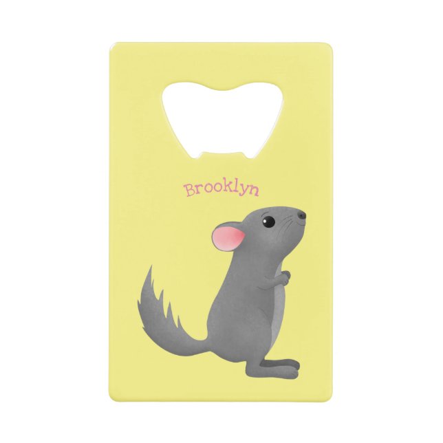 Illustration de chinchilla gris mignon (Devant)