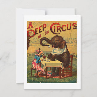 Illustration de cirque vintage Art Antique Carte