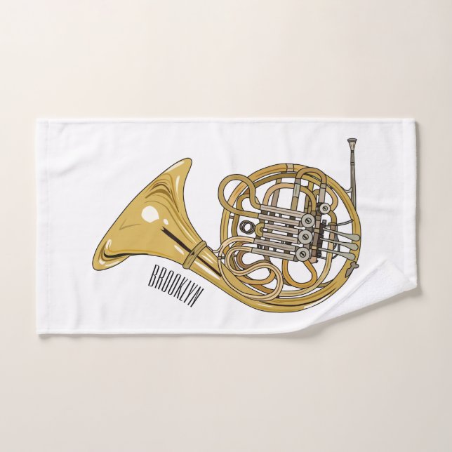 Illustration de corne française (Serviette à main)