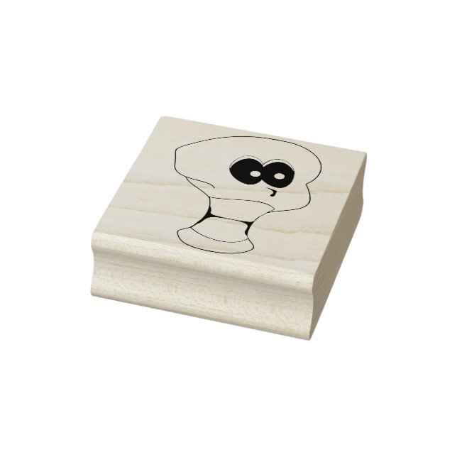 Illustration de crâne globly - tampon d'art (Tampon)
