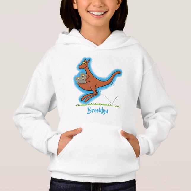 Illustration de dessin animé Cute kangaroo et koal (Devant)