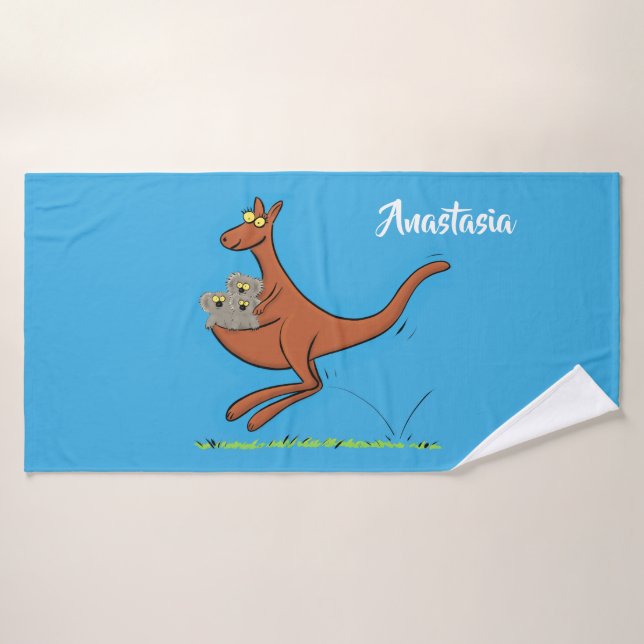 Illustration de dessin animé Cute kangaroo et koal (Serviette de bain)