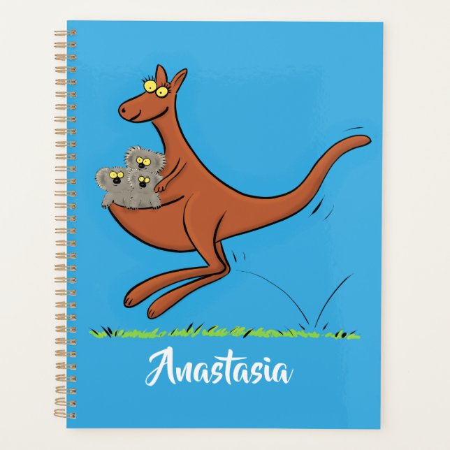Illustration de dessin animé Cute kangaroo et koal (Devant)