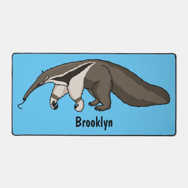 Illustration de dessin animé d'Anteater happy (Recto)