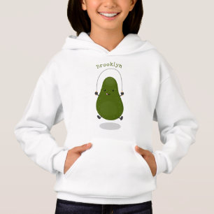 Illustration de dessin animé d'avocat mignon sauta