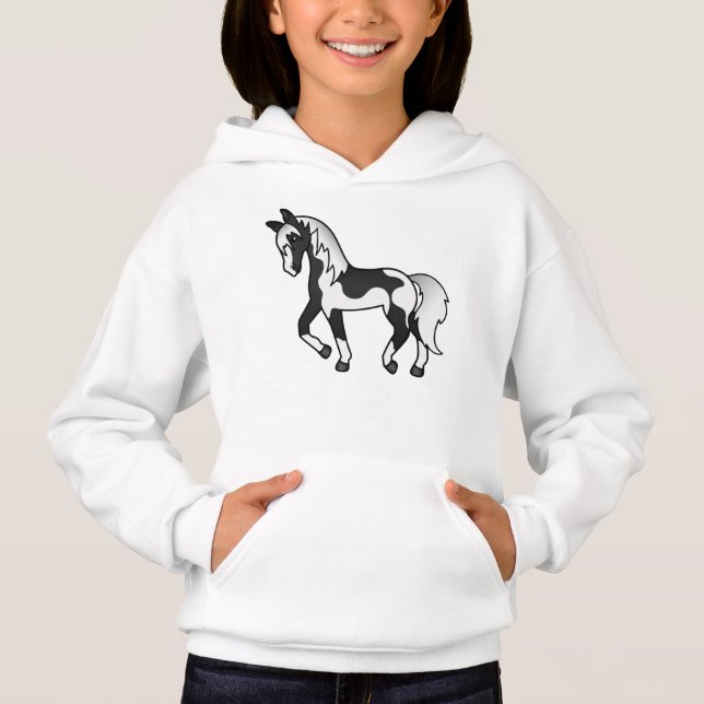 Illustration de dessin animé de cheval trottant no (Devant)