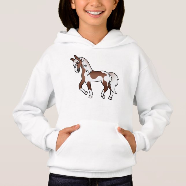 Illustration de dessin animé de cheval trottant Pi (Devant)