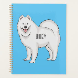 illustration de dessin animé de chien Samoyède 