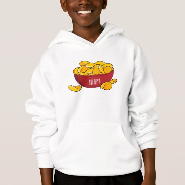 Illustration de dessin animé de chips de pomme de  (Devant)