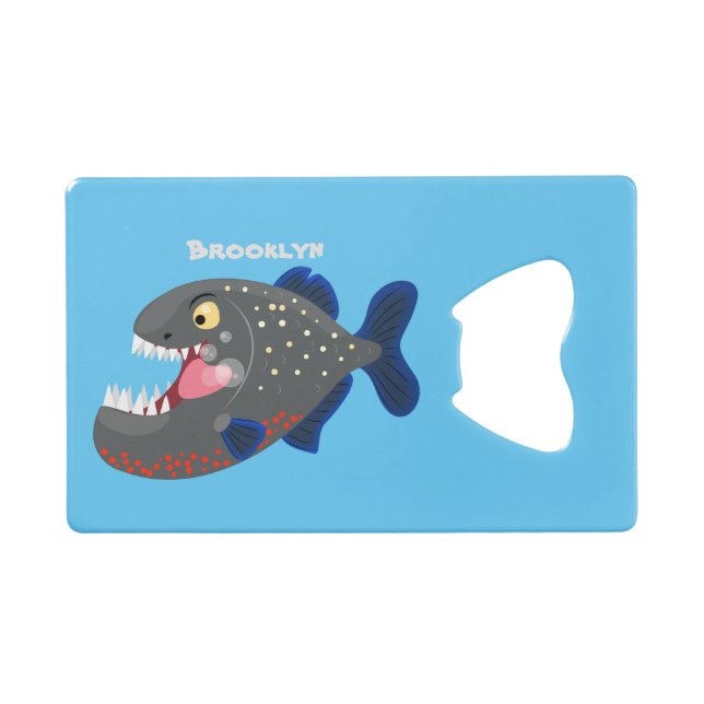 Illustration de dessin animé de piranha drôle affa (Devant (Horizontal))