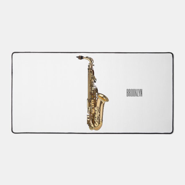 Illustration de dessin animé de saxophone (Recto)