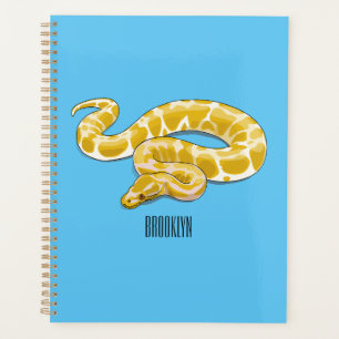 illustration de dessin animé de serpent python bir