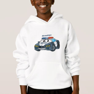Illustration de dessin animé de voiture de police