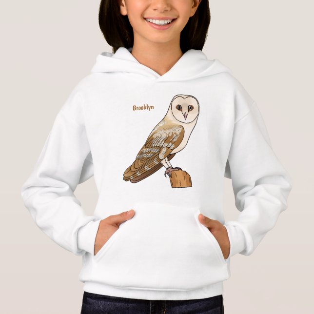 Illustration de dessin animé d'oiseau chouette eff (Devant)