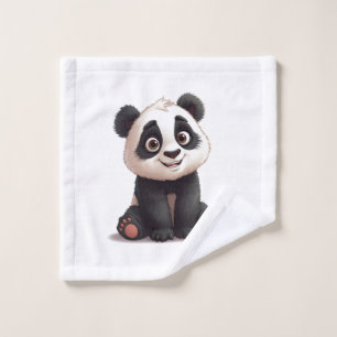 Illustration de dessin animé d'ours panda assis