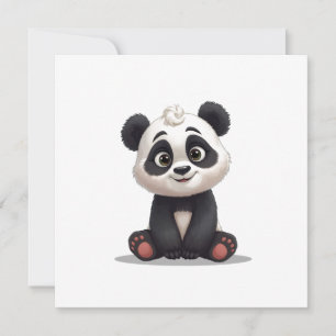 Illustration de dessin animé d'ours panda assis