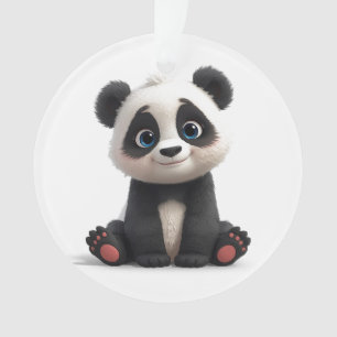 Illustration de dessin animé d'ours panda assis