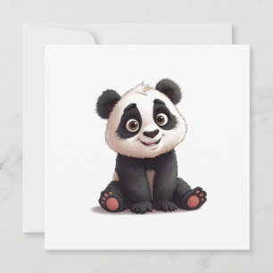 Illustration de dessin animé d'ours panda assis