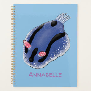 Illustration de dessin animé d'un nudibranche bleu