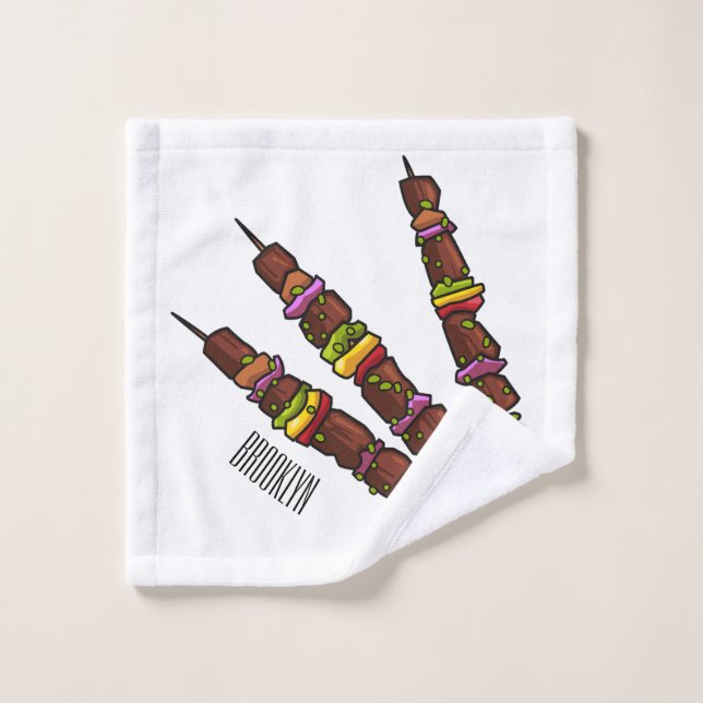 Illustration de dessin animé Kebab ou kabob (Gant de toilette)