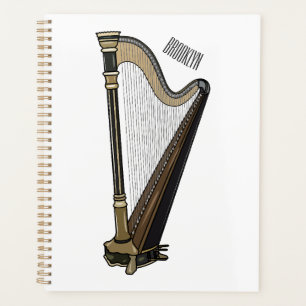 Illustration de dessin animé sur la harpe