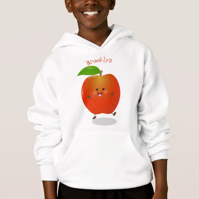 Illustration de dessin animé sur la pomme de danse (Devant)