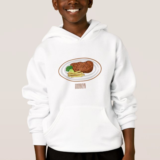 Illustration de dessin de steak (Devant)