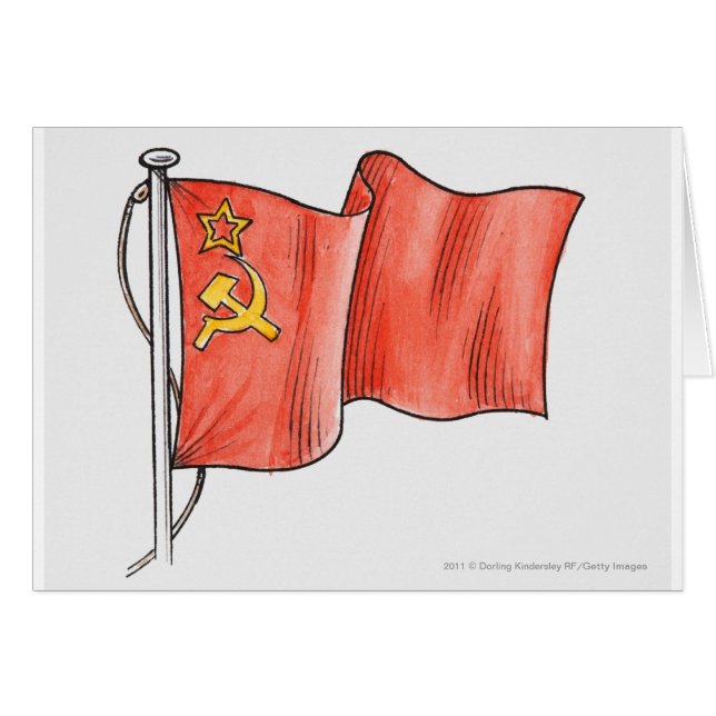 Illustration de drapeau soviétique (Devant horizontal)