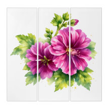 Illustration de fleur à l'aquarelle violette