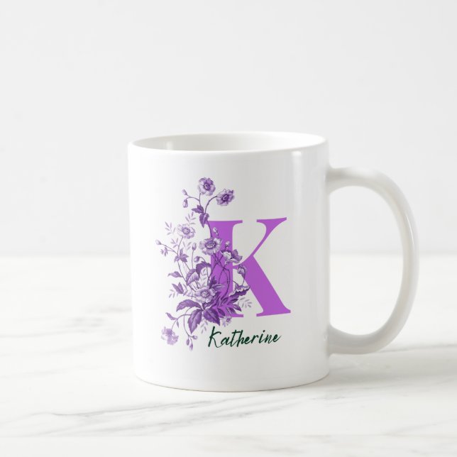 Illustration de fleurs violettes pour mug personna (Droite)