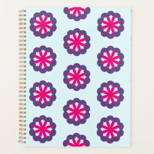 Illustration de formes florales violettes et roses