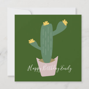 Illustration de gâteau d'anniversaire au cactus