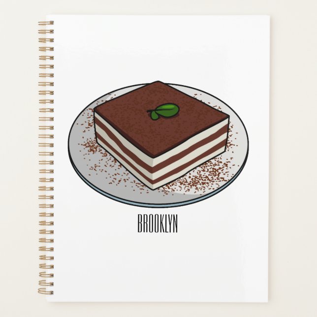 Illustration de gâteau de Tiramisu (Devant)